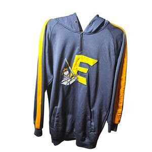 Navy & Yellow Hooded Sweatshirt With Knight Logo & NCAA Theme